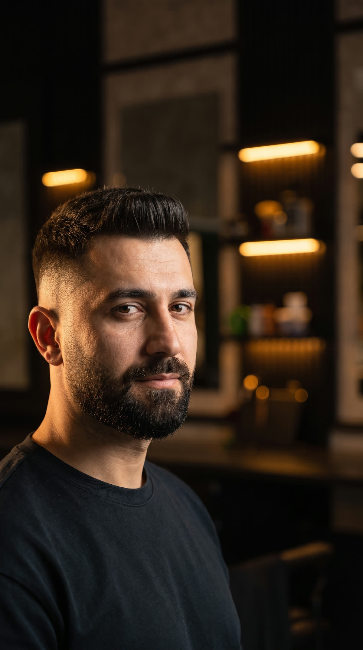 Nova Premium Kuaför'de kesim ve sakal şekillendirme sonrası